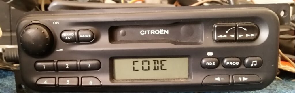 Código de radio Citroen