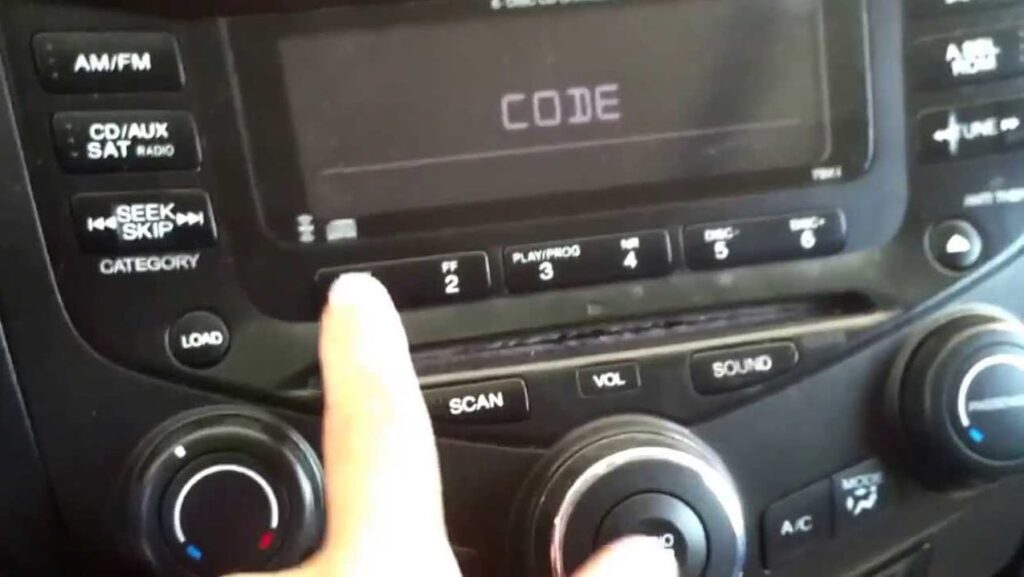 Código de radio Honda