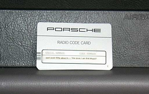 Códigos De Radio Porsche