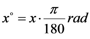 Convert Degrees To Radians Formula