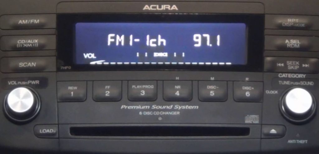 acura radio code gratis